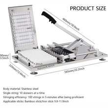 Meat String Skewer Machine Barbecue Kebab Making Box,Stainless Steel Meat Skewer Machine,Easy to Use,for Home Kitchen,Commercial Restaurant