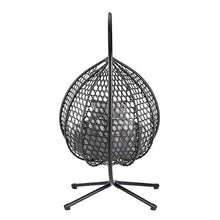 U_STYLE Sturdy Hammock Chair with Stand,Durable Hanging Egg Chair with Rattan Weaving ,Comfortable Indoor Outdoor Swing chairs with Soft Removable Cushion,Suitable for Balcony, Bedroom, or Garden