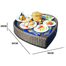 ERoomQ Swimming Pool Floating Tray Floating Tray, Floating Tray for Pool, Floating Serving Trays, Swimming Pool Floats for Adults for Sandbars, Spas, Bath, and Parties (Leaf Shape 80 * 60 * 15Cm)