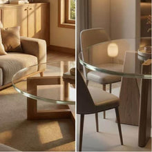 Tempered Glass Table Top， Thick Glass Surface， Multiple Sizes， Transparent Table Surface， for Patio Table, Dining Table(90CM(35IN))