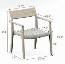 WholesaleTeakFurniture Qty 4 - Grade-A Teak Wood Luxurious Solo/Single Amilo Weathered Teak Stacking Arm Chairs #26AMAA