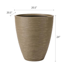 Newport 50‑Gallon Flat‑Back Rain Barrel with Stand & Planter Bundle – Sandstone | Removable Lid, UV-Stabilized Outdoor Water Storage