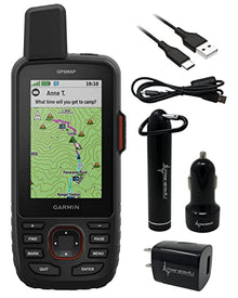 Wearable4U Garmin GPSMAP 67i Rugged GPS Hiking Handheld +E-Bank with Car & Wall Chargers