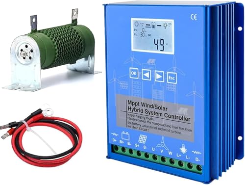 KZZAAO 48v, 5000W Renewable Energy Controller MPPT Hybrid Boost Controller for Off-Grid Wind Solar Hybrid System Hybrid Charge Controller