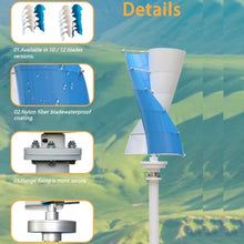 AISINILALAO 4000W Low Noise Free Energy Windmill Generator Kit, W/Controller 12V/24V/48V/220V Solar Wind Power Kit for Home, Street Lighting(10 Blade),48v