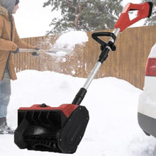 HYUIO Electric Snow Shovel/Snow Thrower,Cordless Electric Snow Blower,Handheld Cordless Electric Snow Shovel,Adjustable Direction & Telescopic Pole,Red