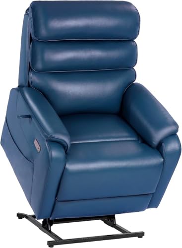 HTERWQEA Wide Lay Flat Power Lift Recliner with Heat, Massage & USB