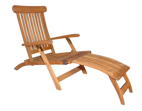 GOLDENTEAK Teak Steamer Chair