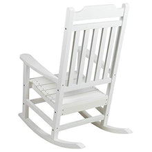 Flash Furniture Set of 2 Winston All-Weather Rocking Chair in White Faux Wood