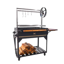Backyard Discovery Argentine Santa Maria Wood Fire & Charcoal BBQ Grill Black