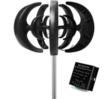 WANGYYDS Wind Turbine Generator, Vertical Axis Wind Turbine, New 1000W 12V 24V Vertical Wind Turbine Magnetic Levitation Upright Wind Generator for Home Ship,24V-Black