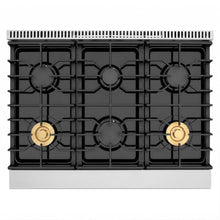 Tilt Panel 36" Natural Gas Range with 6.2 cu ft True Convection Oven (Black)