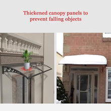 Outdoor Modular Door Canopy Awning 100x380cm (39x150in): UV & Rain Protection, Durable Aluminum Bracket, Brown, for Patios, Terraces, Entryways & Walkways