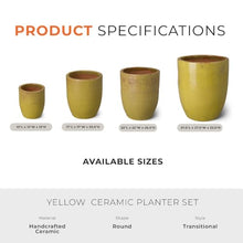 Emissary - Large Planter, Yellow 27.5x27.5x33.5 H