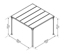 Palram Canopia Milano 10x10 Gazebo Gray/Bronze