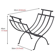 A1DFDFGOQSFG Firewood Rack Outdoor Foldable Rustproof Outdoor Firewood Rack with Handle, Without Cover Indoor Firewood Holder, Black Portable Log Stand,