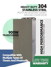 MALORY 900W Low Voltage Transformer(19''H)