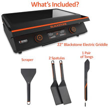 22 Inch Electric Griddle Nonstick with Lid, 8001 E-Series Tabletop Large Griddle By Blackstone with Blackstone Griddle Accessories For Indoor and Outdoor Use