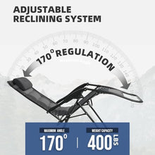Foristrail Zero Gravity Chair Set of 4 Oversized Padded Recliner with Adjustable Headrest & Cup Holder - 600D Oxford Folding Lounge Chair for Outdoor Camping, Patio, Poolside (Black & Gray)