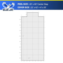 Blue Jay Safety Cover 20x40 ft Center Step Rect Inground Pool Size – Green