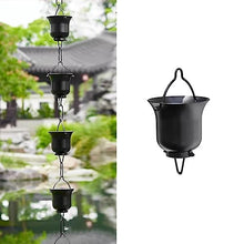 WKNHHL Rain Chain, Temple for Eaves Drainage, Aluminium, Decorative to Replace Gutter Downspouts,260cm (8.5ft)