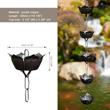 OGMOYT Rain Chain Rain Diverter Downpipe, Garden Villa Patio Eaves Decorative Catch Rain Chain, Rain Bell