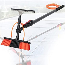 Photovoltaic Panel Cleaning Brushes, Window Cleaning Rods with Squeegee, Solar Panel Cleaning Equipment, Extendable Cleaners for Greenhouse Roofs,35cmbrushhead-3.6M/12FT