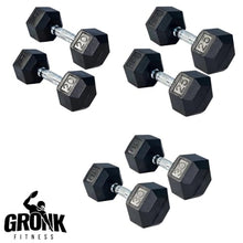 Gronk Fitness A-Frame Dumbbell Rack 6-Tier with 5-30lb Rubber Hex Dumbbells Black