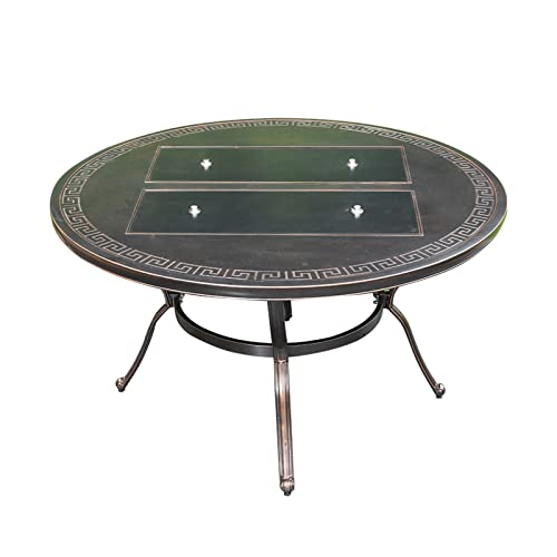 cfycfy987 Grilling Table Outdoor Cast Aluminum Tables Domestic Charcoal Barbecue Table Electric Oven Courtyard Terrace Garden Leisure European (Without Chair) Outdoor