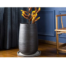 Planting Pots Indoor Flower Pot Ceramic Planters For Plant Containers, Garden Planters With Drainage Holes, Decorative Black Line Planters For Indoor And Outdoor Plants And Flowers Outdoor Pots(55cm)
