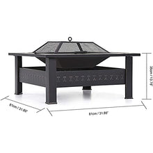 Outdoor Fire Pits,31 Inch Large Bonfire Wood Burning Patio & Backyard Firepit for Outside with Spark Screen,Poker,and Round Fireplace Cover