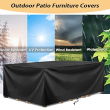 AKDZCM 114x91x6in/Long X Wide X High Patio Table Cover for Outdoor Furniture,Large Patio Furniture Cover,Waterproof Weatherproof Cover, Heavy Duty 600d