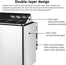 ToayNia Stainless Steel Electric Sauna Stove,Sauna Steam Room Heating Equipment,Dry Steam Bath Sauna Stove,Electric Heater Home Sauna,for Home 6.0KW/220V