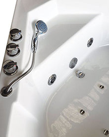 SIMBASHOPPING USA Whirlpool Corner Bathtub Hydrotherapy IBIZA 59.05