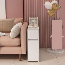 Couch End Table Narrow Nightstand with Charging Station, End Table, Side Table with Drawer and Storage Cabinet , Bedside Narrow Accent Tables for Living Room Bedroom Couch Office Corner Tables For Liv