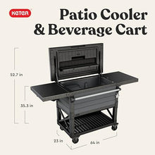 Keter 89.8 Qt Portable Outdoor Patio Cooling Chest, Graphite