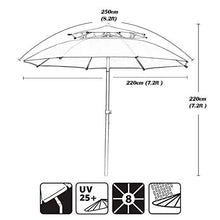 USZWBY Garden Parasol Umbrella 2.2m with Crank Handle,Compact Sun Shade for Outdoor Patio Spaces,8 Ribs,Without Tilt