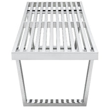 Modway Sauna Stainless Steel 5' Bench in Silver