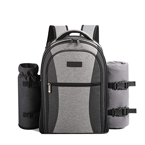 WJJDLLNP Outdoor Four Persons Picnic Bag With Tableware Blanket Insulation Refrigerated Men's Lunch