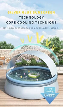 Sunshade Inflatable Circular Mesh Swimming Pool for Children and Adults, Large Family Swimming Pool(3.6M)