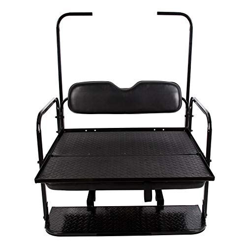 7BLACKSMITHS Rear Back Seat Kit for EZGO TXT Golf Cart Black