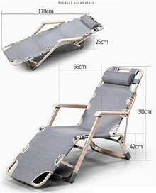 Lsoiup Heavy Duty Sun Lounger - Extra Wide Folding Chair with Orthopedic Cushions, Outdoor Recliner, 200kg Capacity