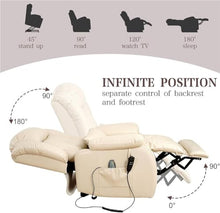 HTERWQEA Dual Motor Power Lift Recliner Chair with Massage Heat, Remote
