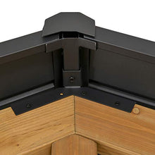 Outsunny 11' x 13' Hardtop Gazebo with Galvanized Steel Roof, Wooden Frame, Natural/Black