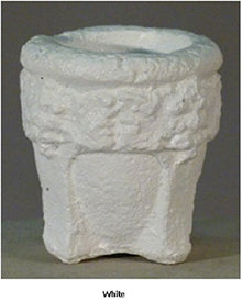 CC Outdoor Living Set of 2 White Finished Outdoor Garden Urn Planters 25" White