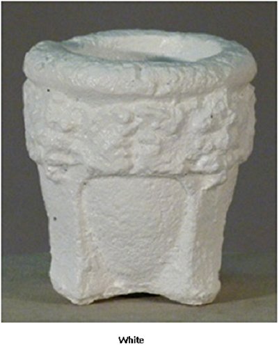 CC Outdoor Living Set of 2 White Finished Outdoor Garden Urn Planters 25" White