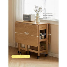 Coffee Table Solid Wood Dining Table Nordic Small Household Movable Folding Modern Simple Oak
