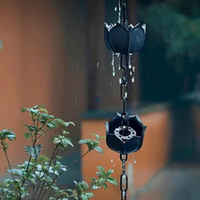 YUSIWOAL Rain Chains Rain Catcher Chain for Outdoor Gutters Drainage, Petals Shape Rain Guide Chains(300cm/10ft)