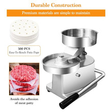 CVGfko Commercial Hamburger Patty Press Maker, for Large Stuffed Burgers Grill Burger Press Tool, for Commercial Hamburgers,15cm