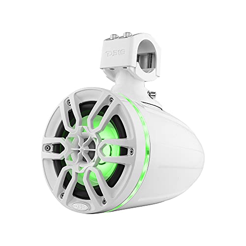 DS18 Hydro 6.5" Marine Towers with RGB LED Lights White